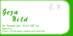 geza mild business card